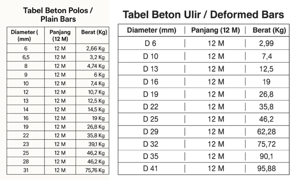 tabel beton Arba Konstruksi